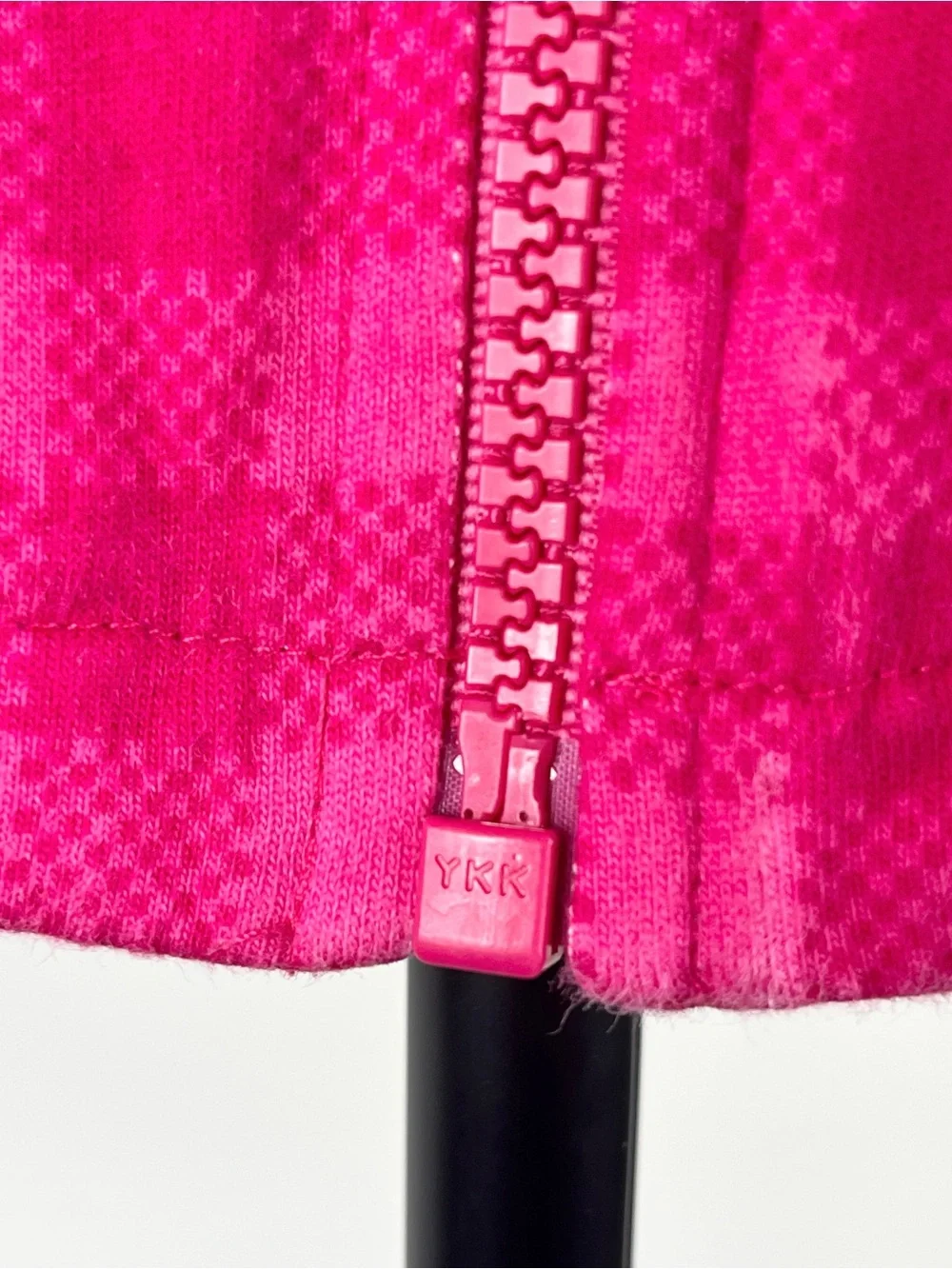 Gymboree (MED) 1990s Pink Plaid Gingham Zip-Up Rainbow Tag Vintage Jacket